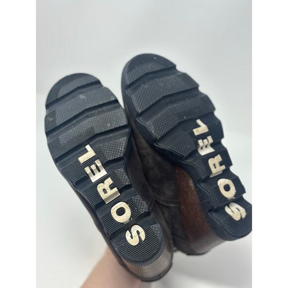 Sorel Women's Joan Uptown Chelsea Leather Boots Size 7 Blackened Brown - Picture 6 of 8